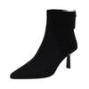 Winter Thin Heel Women Ankle Boots Elegant Pointed Toe Stretch Slim Shoes Female Party Dress Modern Short Botas Para Mujer