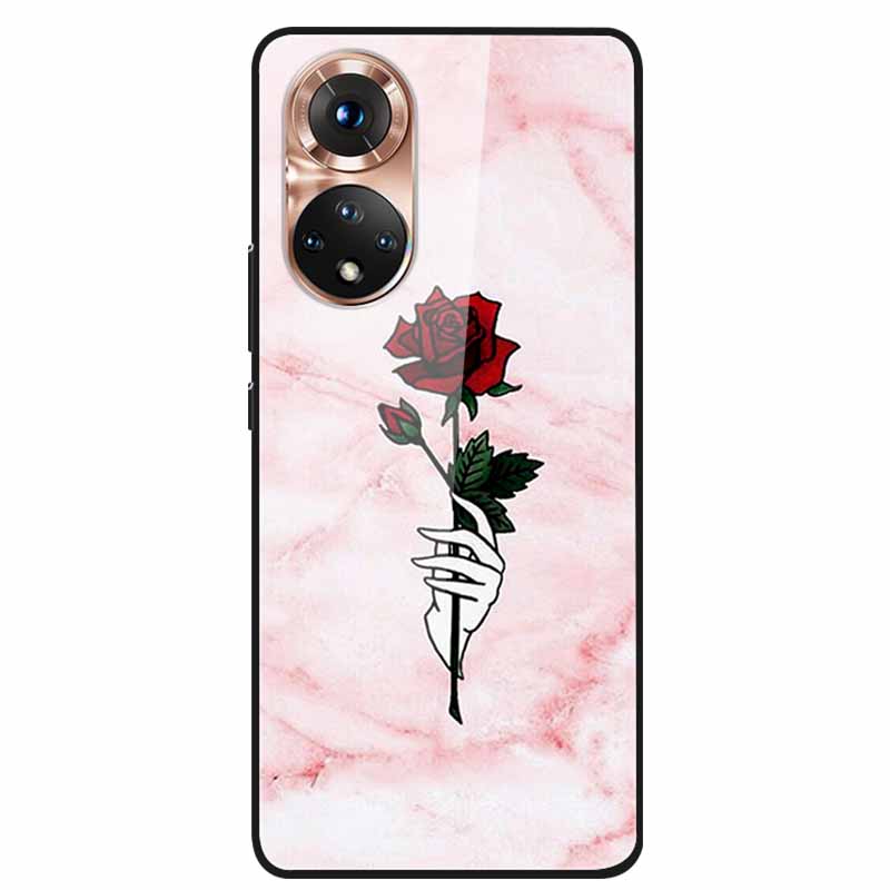 For Honor 50 Case Marble Tempered Glass Back Cover Hard Case For Huawei Honor 50 Pro Phone Cases NTH-AN00 NTH-NX9 Fundas Coque