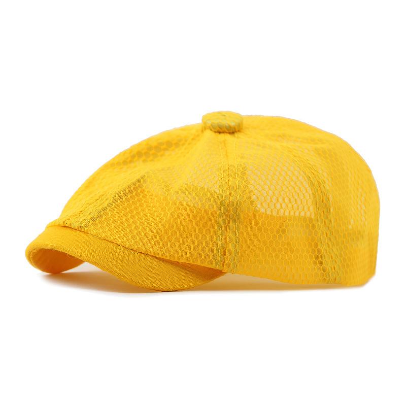 Men's Octagonal Hat Summer Breathable Sunscreen Sun Hat Retro Newsboy Hat For Women
