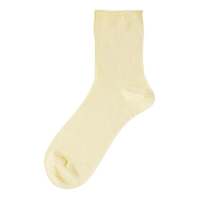 

Curled Loose-fitting Mid-tube Socks for Girls In Summer, Mulberry Silk, Light and Breathable, Simple and Non-squeezing Short Socks One size