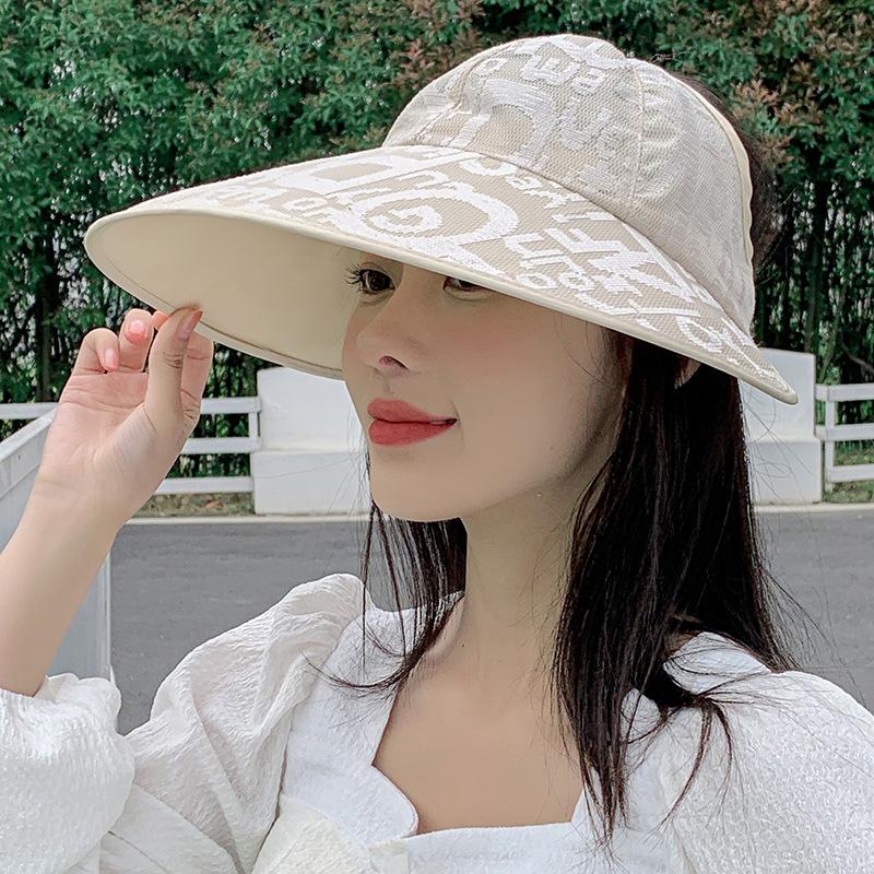 1Pc Summer Lace Empty Top Big Eaves Hat Children, New Big Brim Sun Hat Casual Ponytail Sun