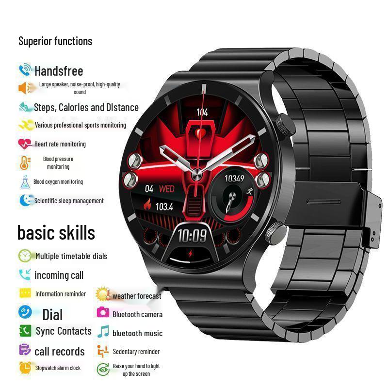 Huqiangbei GT4 Smartwatch 2025: Black Technology, Health & Sports, Bluetooth Call, Multifunctional