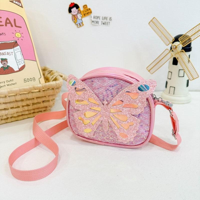 Lightweight Pu Toddler Backpack Charming Sequin Cartoon Bear Bag For Children