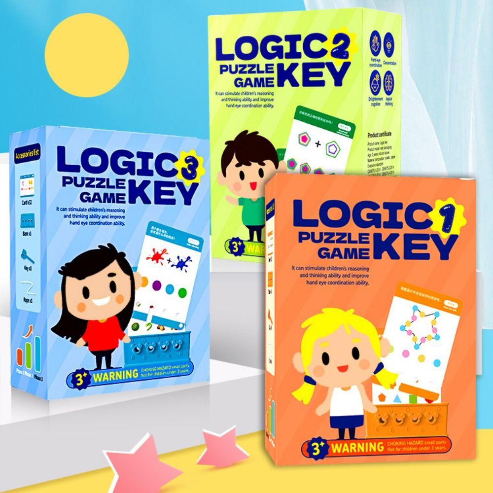 

Montessori English Logic Key Puzzle Game Matching Game Key Thinking Puzzle Toy Birthday Gifts Style 1