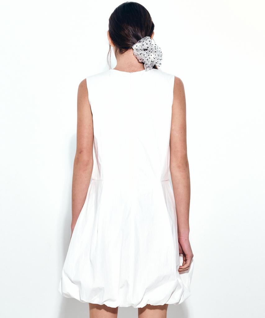 Nigaennikol Mini Ballon Sleeveless Dress_White