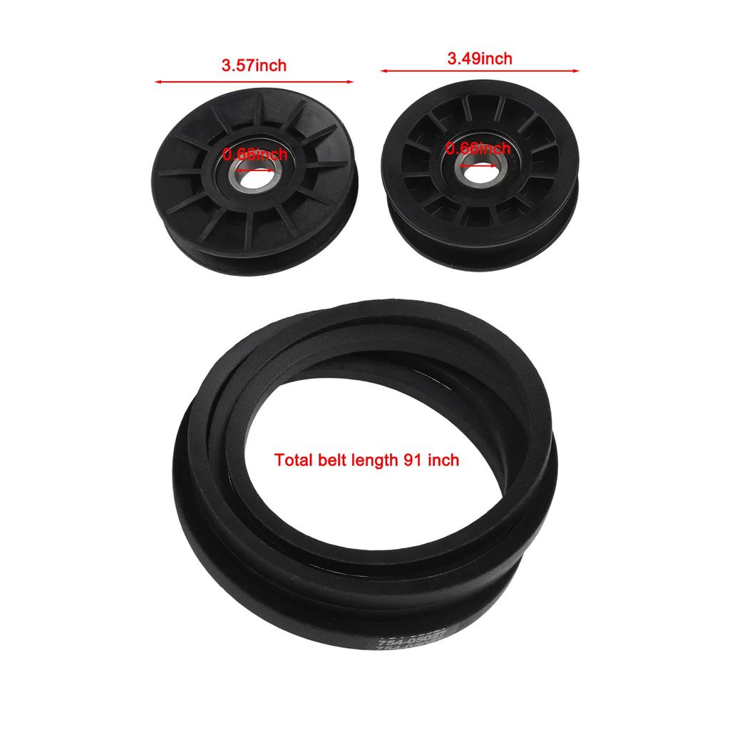 As Shown Drive Belt Complete Pulley And Belt Kit Replacement Kit Complete Package Easy Installation Mowing Tasks