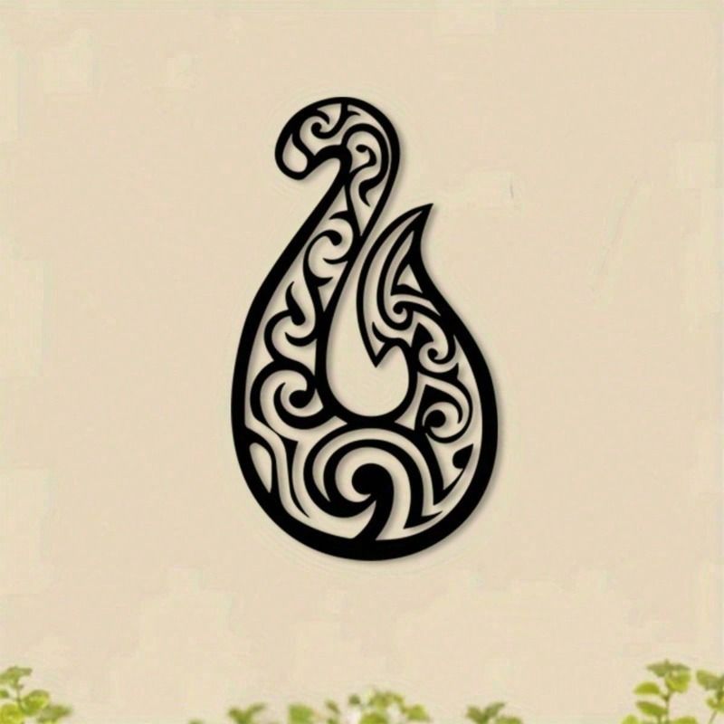 

Polynesian Metal Wall Art Black Wrought Iron Decor Indoor Outdoor