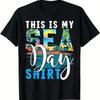 Cruise Fun This Is My Sea Day Themed Cotton T Shirt Soft Breathable Vintage Stylish Unisex Comfortable Stretched