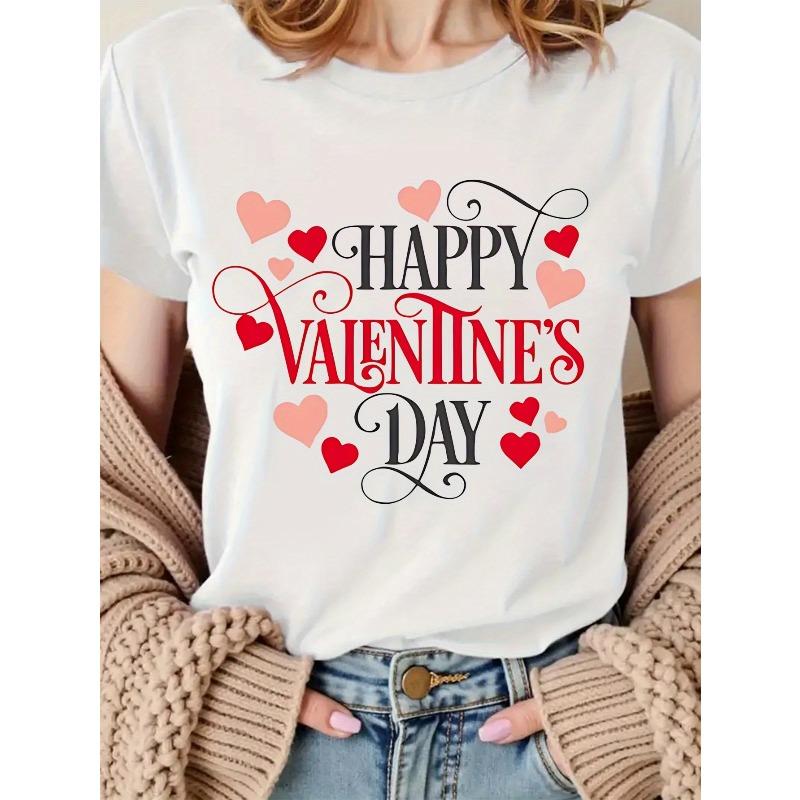 

European Size Women s Short Sleeve Crew Neck T-Shirt with - Letter Print (Compatible for English & Chinese) 4XL