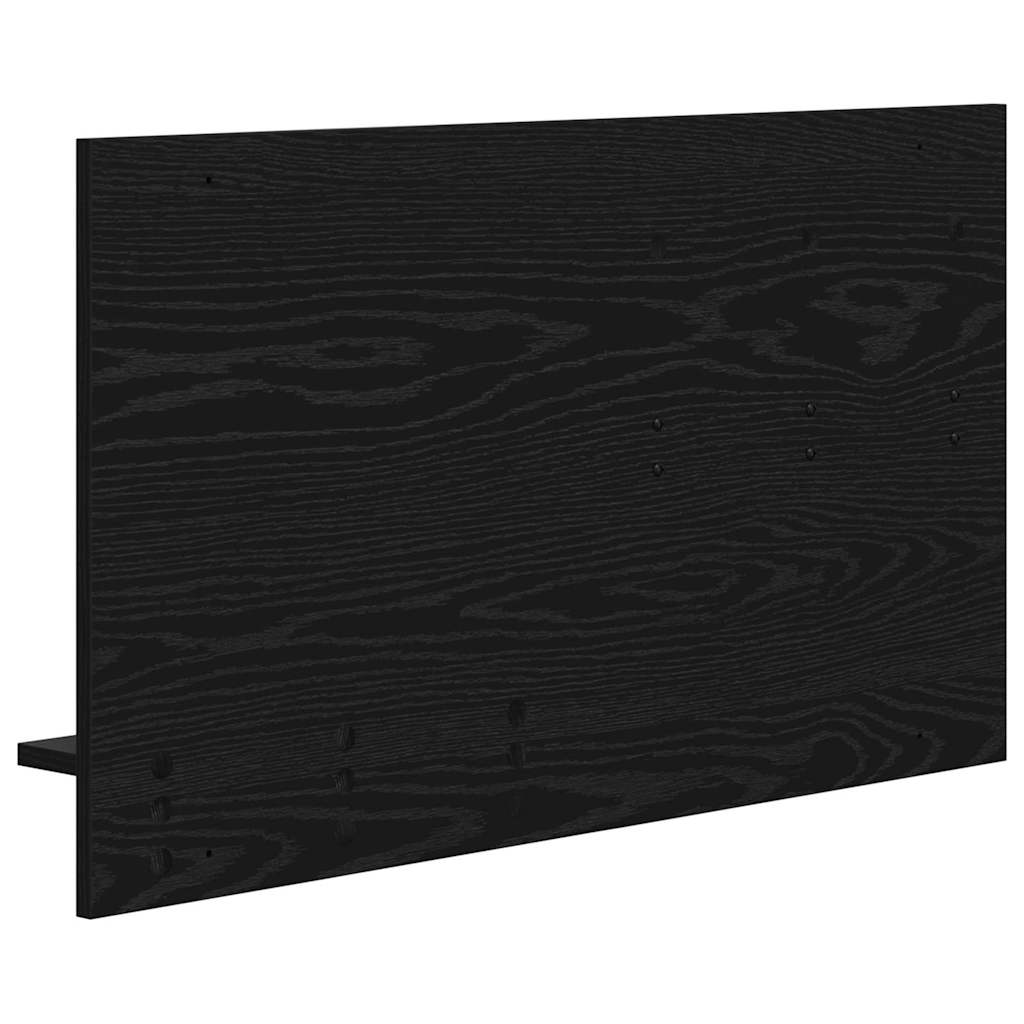 Wall Mounted Nightstand Black Oak Effect 90 x 10 x 50 cm