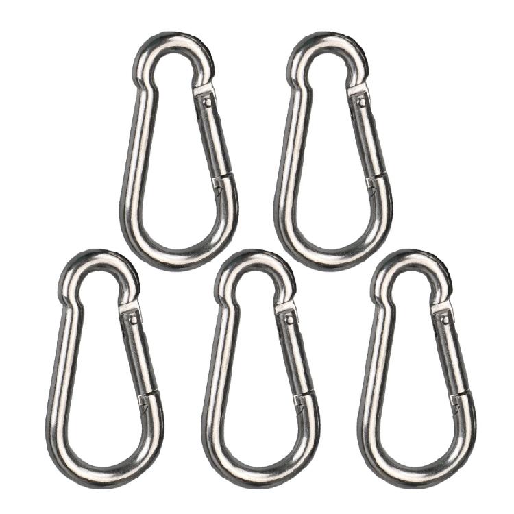 5Pcs Spring Snap Hook Carabiner Clip Keychains Spring Lock Snap Hook Easily Use