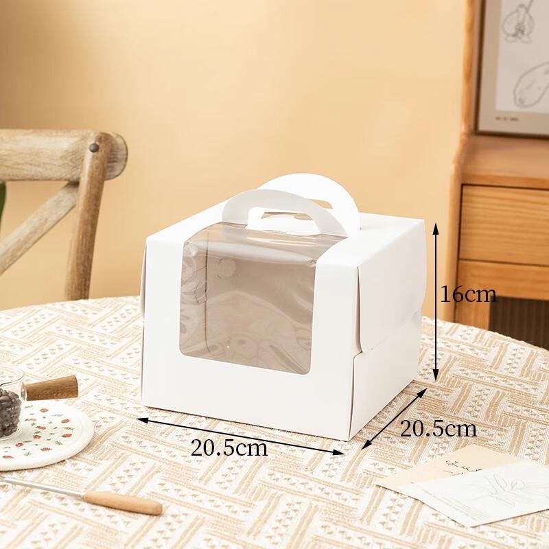 Одноразовая белая 6-дюймовая коробка для упаковки торта с подложкой