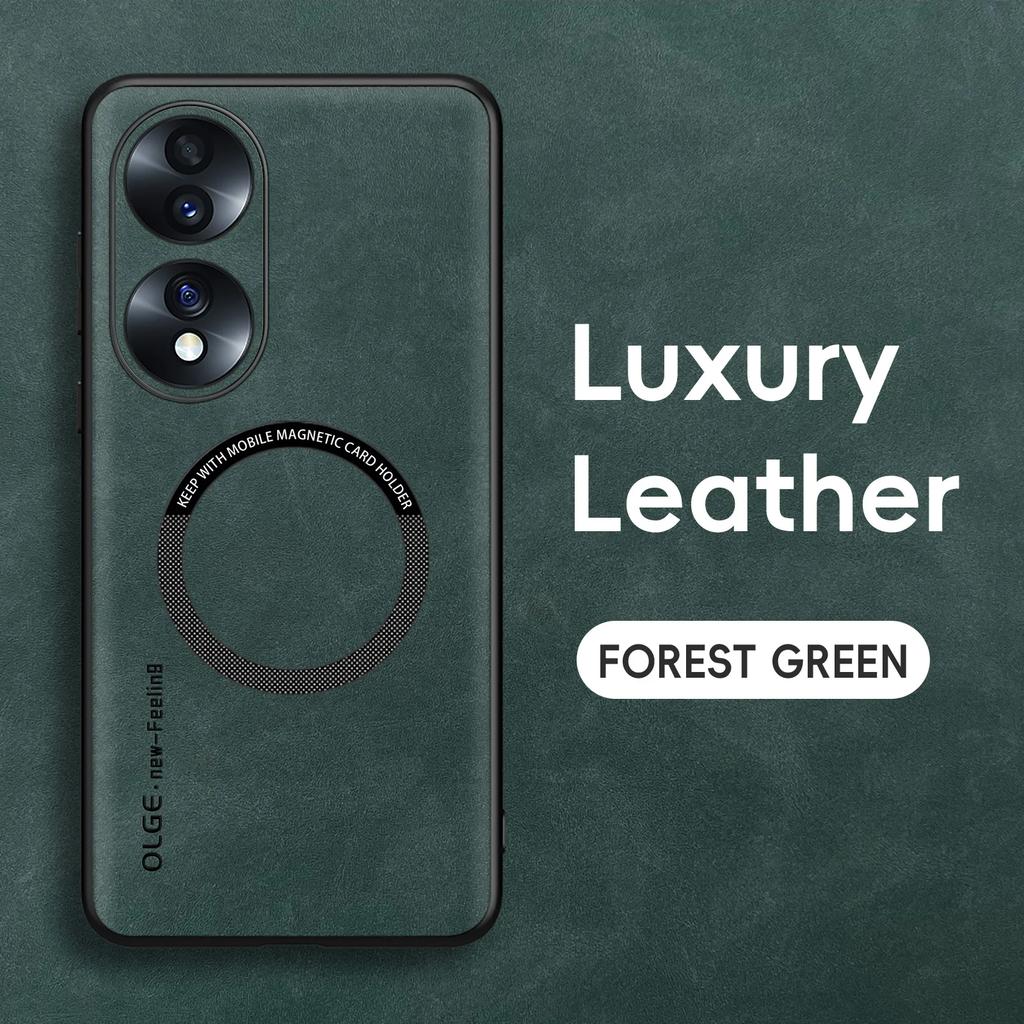 Magnetische Retro Leder Soft Case Für Honor 70 90 50 Honor70 Honor90 Honor50 Kabelloses Laden Handyhülle Abdeckung