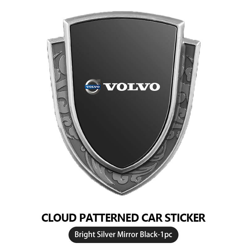 Cloud Motif Car Emblem Aluminum Alloy Auto Body Decoration Sticker For Volvo V40 V60 C30 C70 S60 S80 S90 XC40 XC60 XC70 XC90 T6