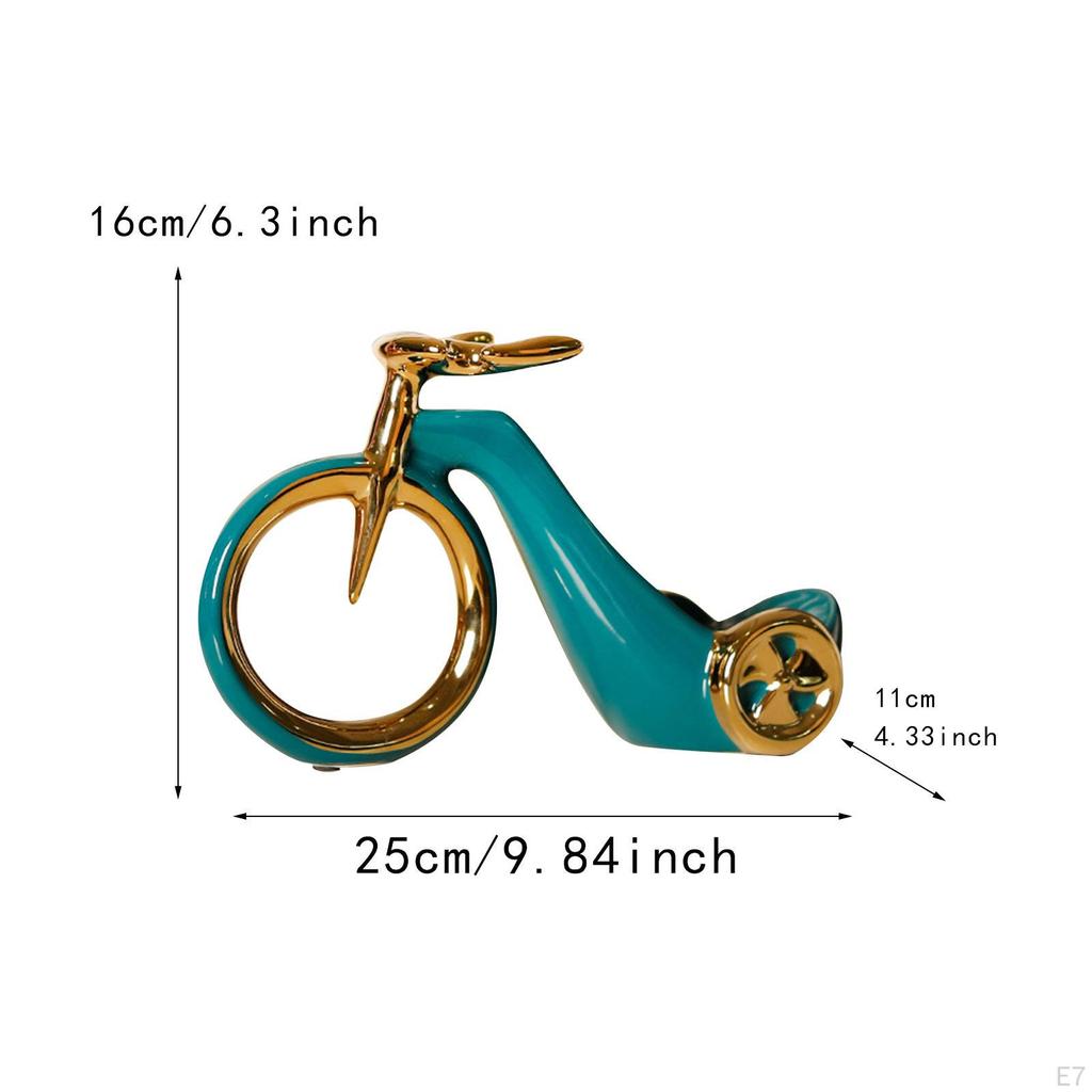 25x16x11cm Ceramic Bicycle Shape Wine Bottle Holder for Home And Office, Multipurpose