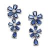 Rhodium Plated Silver Toned White American Diamond Studded Flower Shaped Jewellery Set For Girls and Women