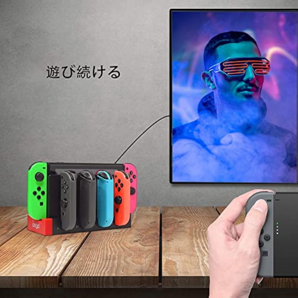 Switch & Switch OLED Joy Con Charging Stand for Tomistan Joy Con, Compatible with Charging Switch...