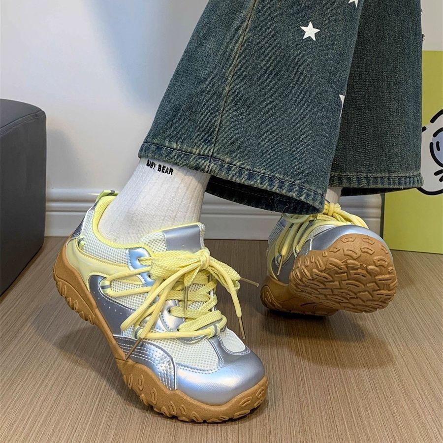 Trendy cool straps black dad shoes for women 2025 autumn new outdoor mesh breathable casual sports shoes for women