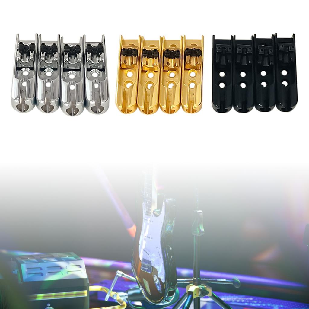 4 Stück separate Bassbrücke für E-Gitarre, Bass-Split-Brücke, Saitenhalter, Ersatzteil für 4-Saiten-Bassgitarre