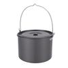 Camping Soup Pot Cookware with Lid 15L Large Outdoor Portable Hanging Pot Cooking Set for 8-10 People