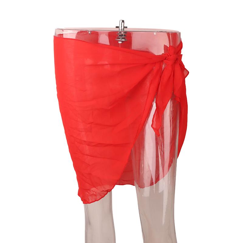 

Жіночі шифонові короткі саронги, накидки, спідниця без бікіні, пляжний купальник, спідниця-запаска для купальника, літні накидки