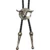 Western Bull Skull Pendant Tie Formal Event Bolo Tie Music Festival Bolotie Rodeos Costume Neckwear for Special Occasion