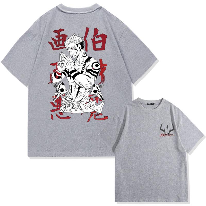 

Футболка Jujutsu Kaisen аниме Itadori Yuji с красивым принтом, летняя мужская, 100% хлопок, повседневная, дышащая, трендовая, уличная мужская одежда XXXL