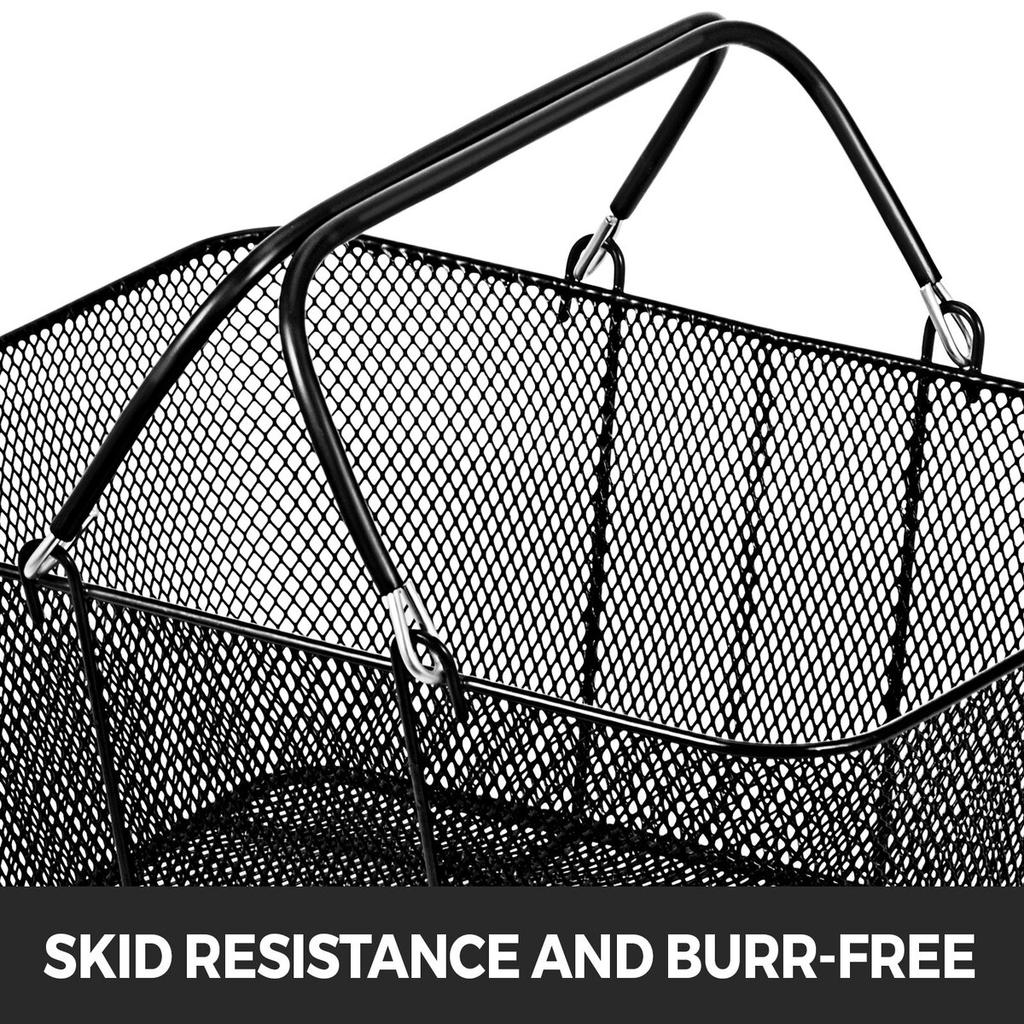 Mesh Shopping Baskets with Handles Metal Shopping Basket 12PCS Portable