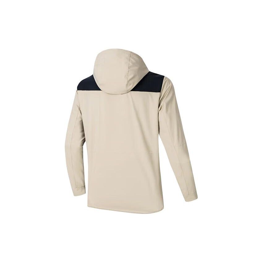 Anta Outdoor Series Color-Block Hooded Water-Resistant Woven Sports Jacket Men Jacket Mica 152416606-1