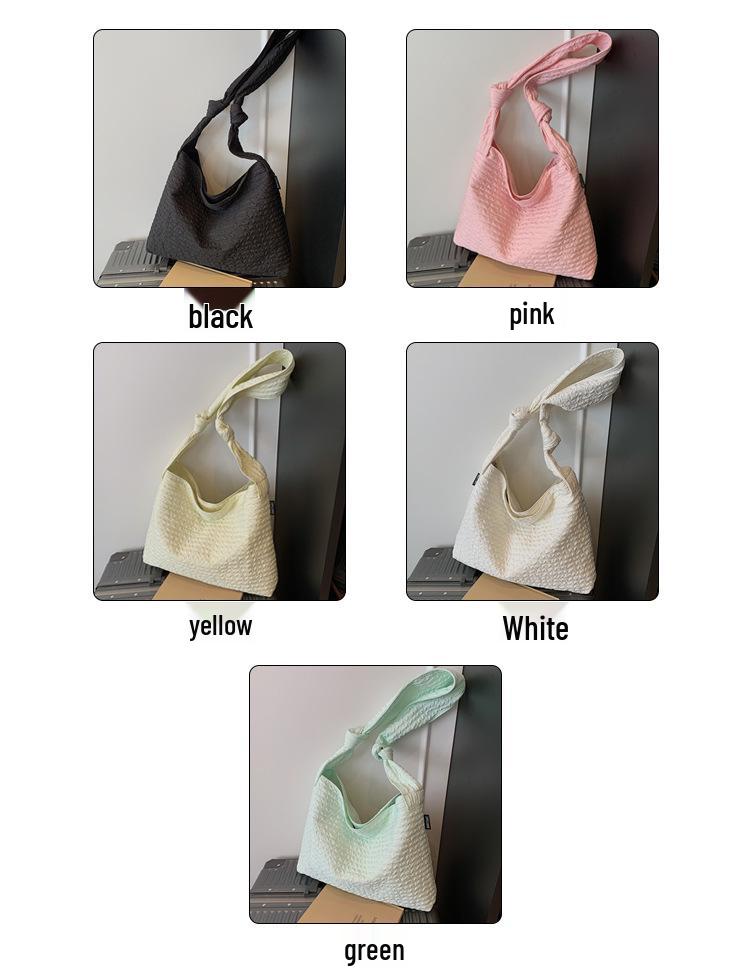 2026 Summer Stylish Large Capacity Women's Tote Bag - Gentle Texture, Plain Color, Shoulder/Handheld