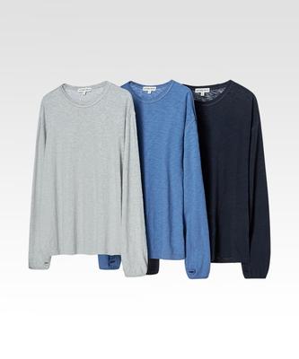 Aepeuteopeulei Textured Slub Long Sleeve T-Shirt (3 Colors)