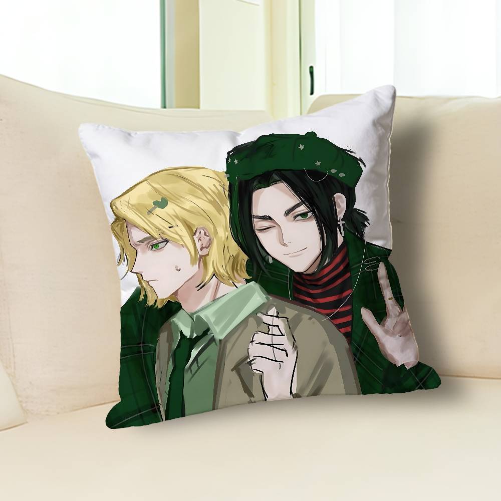 M-Morro and L-Lloyd Garmadon Polyester Printed Pillow Cover Square 30 40 45 50 60 65 cm Soft for Sofa Bed Car Home Decor