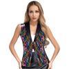 Elegante Paillettenweste für Damen für Hochzeitsgast S-XXL Bankettparty Weste Glitzernder V-Ausschnitt Ärmellos Festliche Kleidung