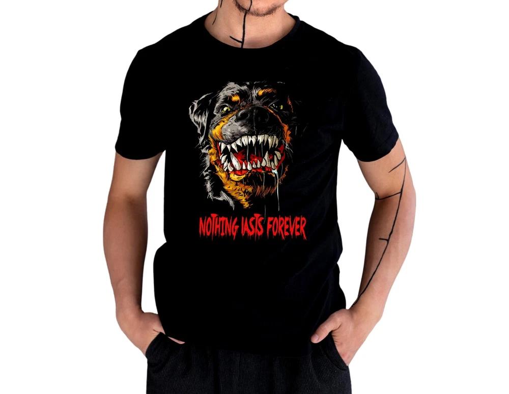 Rottweiler Black TShirt Breathable Polyester Grunge pop legends Tshirt XL
