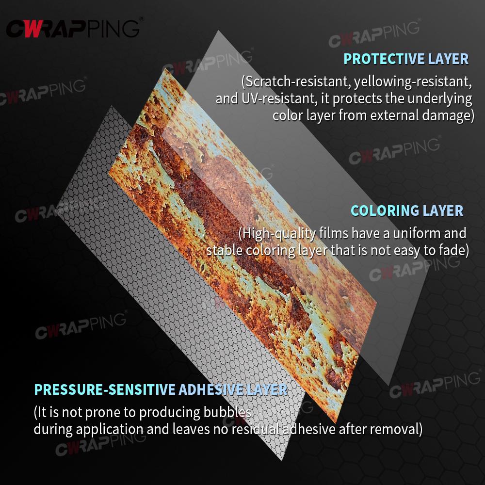 Rusty Texture Vinyl for Motorcycle Vinyls Vintage Car Wrapping Film Car Body Films Tuning Auto Accessories Sticker Wrap Adhesive