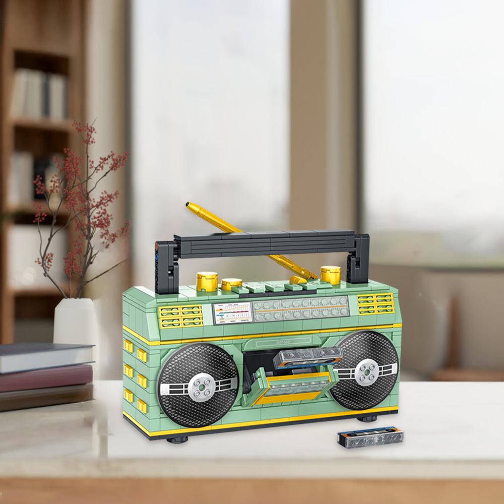 Non-Toxic 781Pcs Retro Radio Classic Series Building Blocks Set Vintage Music Player Display Kit Creative Gift Toys For Adults Kids