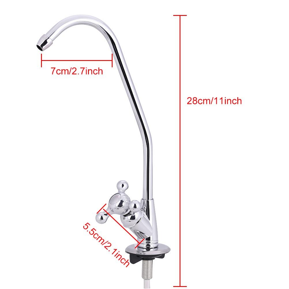 1/4"" Zinc Alloy Kitchen Faucet Tap Chrome Reverse Osmosis RO Drinking Water Filter