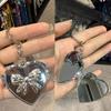 Double Sided Mirror Bag Hanging Keychain Korean Cosmetic Mirror Key Chain  Women