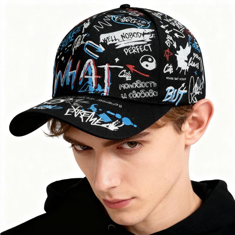 Graffiti Baseball Cap, Fashionable And Versatile Outdoor Sun Hat For Men And Women