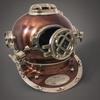 45.72 cm US Navy Mark V Scuba Divers Diving Helmet Copper Nautical Decor