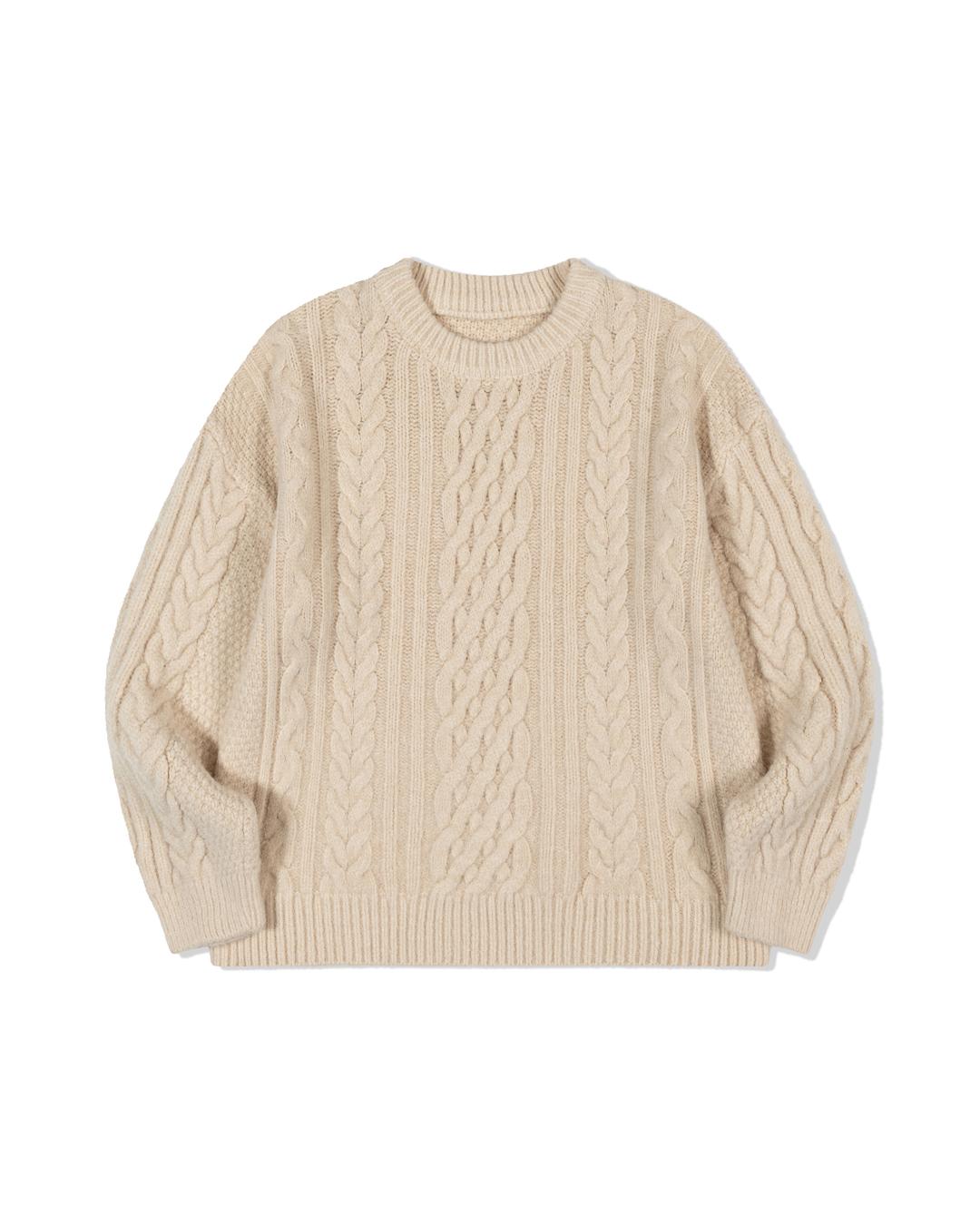 Moa Classic Cable Knit Top (Ivory) Ivory/S