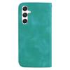 For Samsung Galaxy S25+ Stand Case 7-Shaped Pattern Imprint Leather Phone Cover