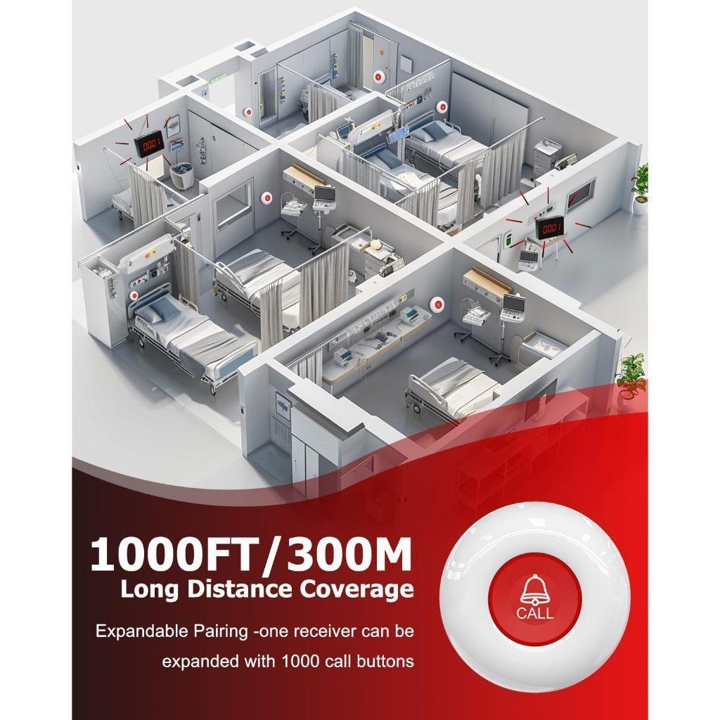 Appel Sonore Service Client Restaurant/Hôpital/Gestion Personnes Âgées Dispositif d'Appel Pager Système d'Appel Sans Fil