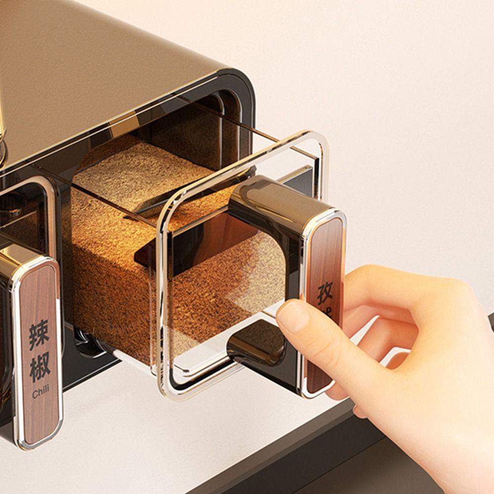 No Punch Spice Storage Rack With Spoon Spice Storage Container Kitchen Storage Organizer  Household