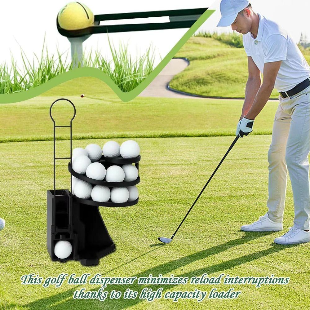 25-Ball Capacity Golf Ball Launcher Set Foot Pedal Control Golf Ball Dispenser Swing Training