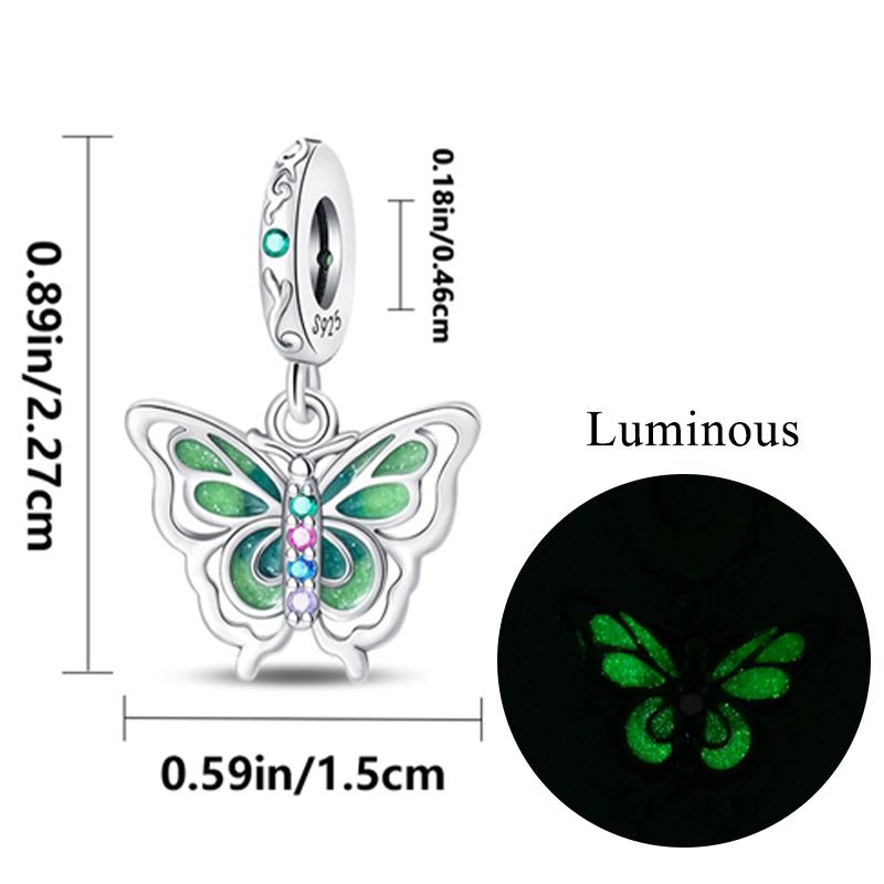 New Copper Charm Bead Charms Fireflies Stars Glowing Luminous Charm Bead Charms for Authentic Pendant Bracelets Do It Yourself Jewellery Gift