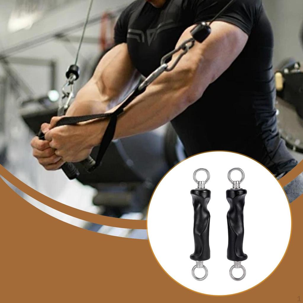 2 Pieces Pull Up Grip Handles Workout Handle Pair Cable Machine Non Slip Bodybuilding Fitness
