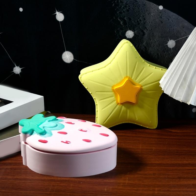 Silicone Storage Box Mold Set Strawberry/Star Shape Organizers Moulds Silicone Texture for Home and Office Ornament