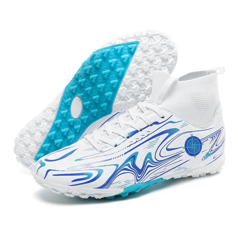 Men Soccer Cleats Outdoor Society Indoor Grass Training Non Slip TF/AG Football Field Boots Comfortable Football Shoes for Kids