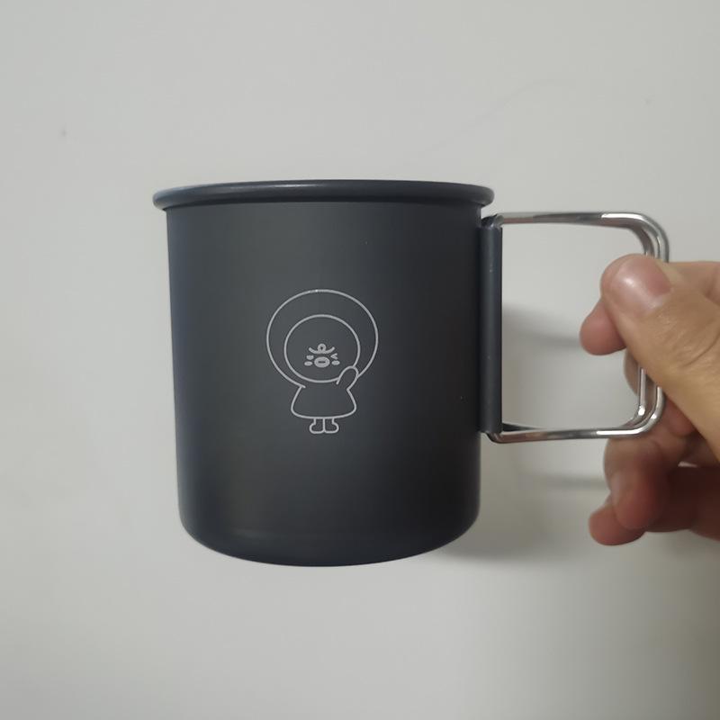 Aluminum Folding Camping Cup, Lightweight and Boiling Water Safe